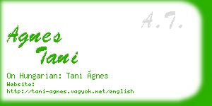 agnes tani business card