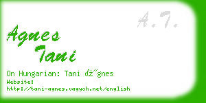 agnes tani business card
